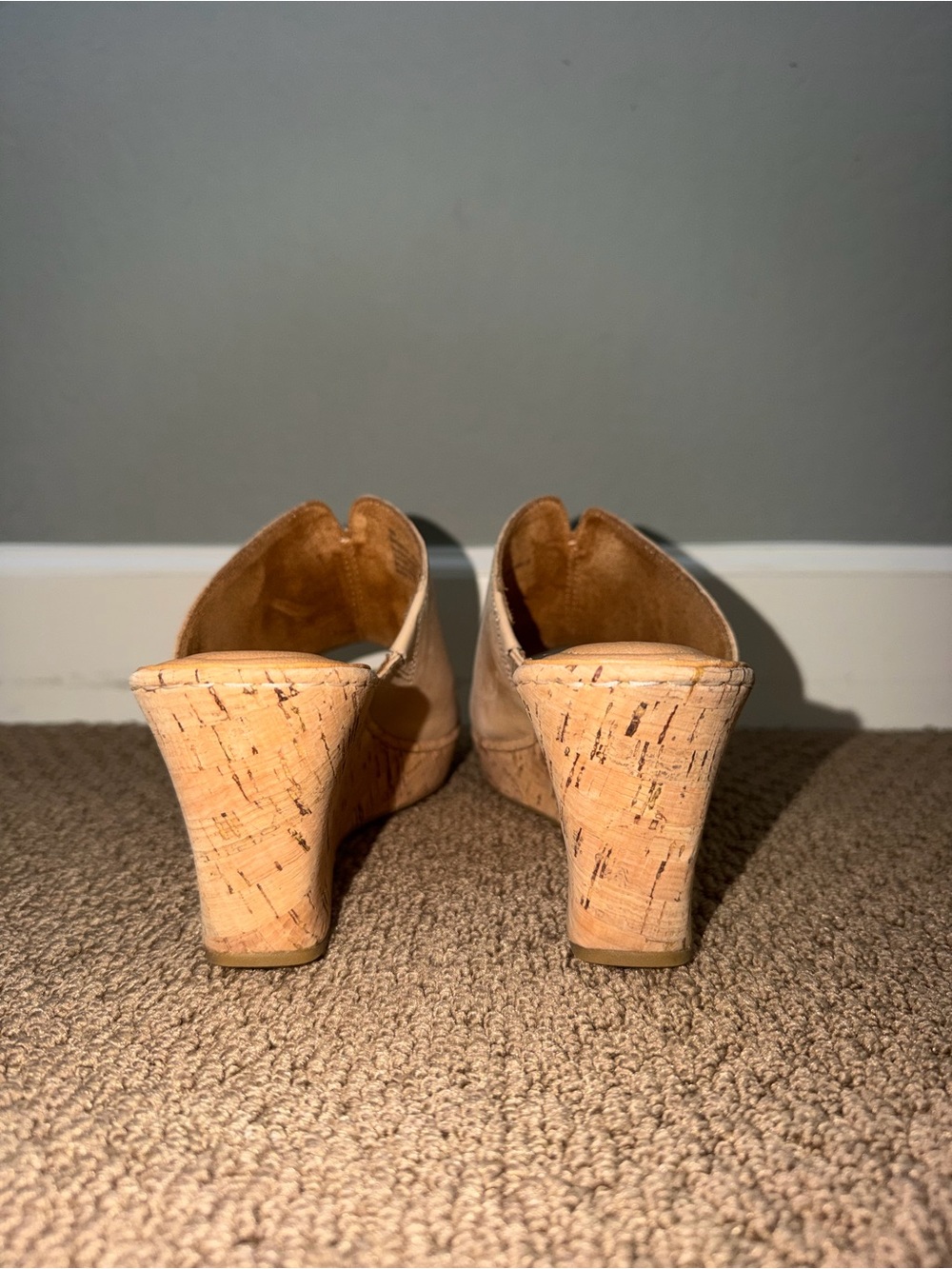 Born, Arie Natural Full Grain Leather Platform Wedge Sandals - Picture 5 of 9